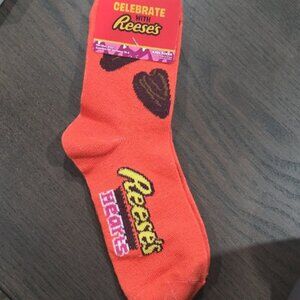 Kids Orange Logo & Hearts Crew Socks